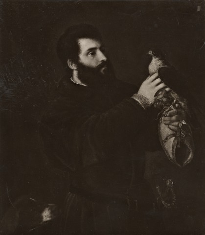 A. C. Cooper — Vecellio Tiziano - sec. XVI - Ritratto di gentiluomo con falcone — insieme